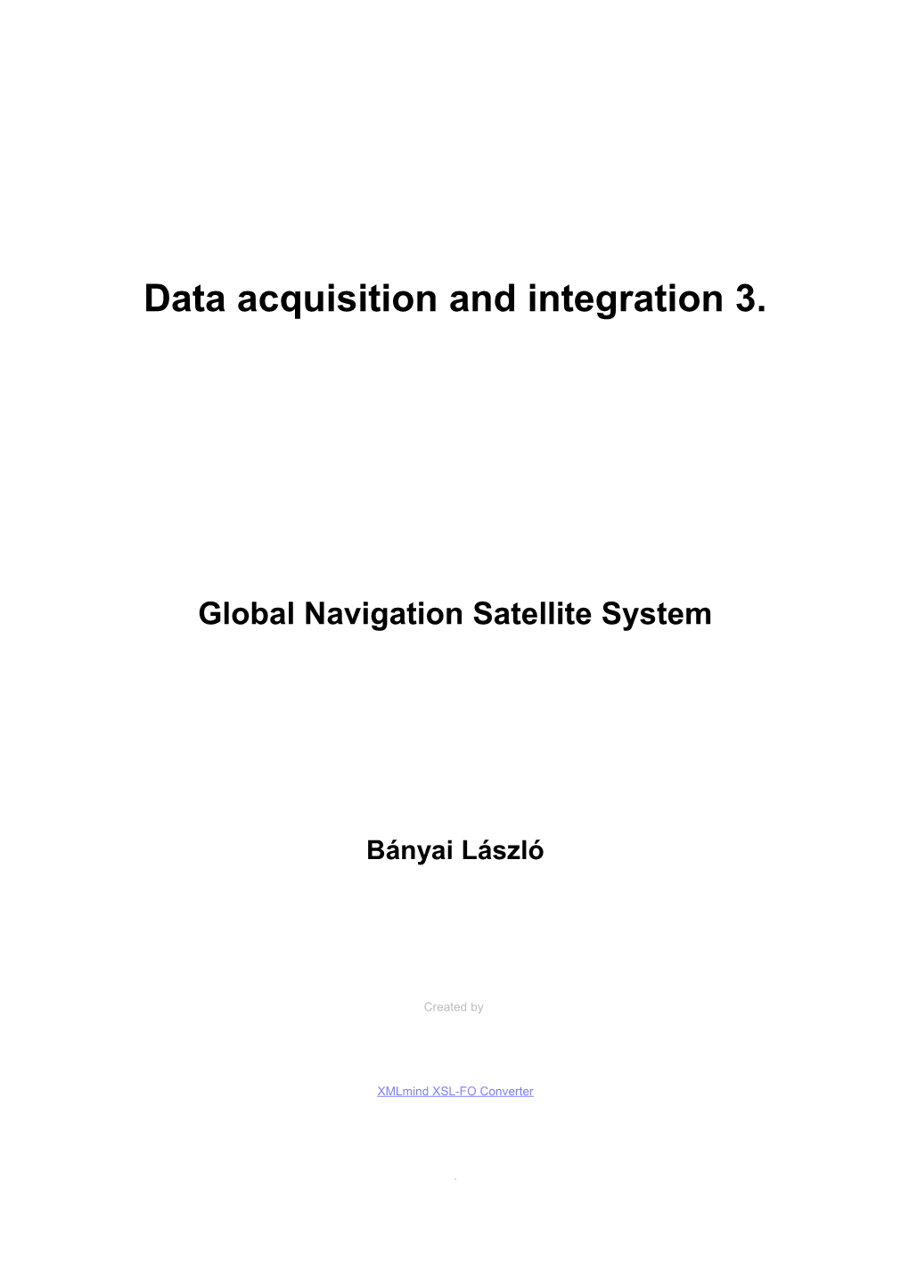 Data Acquisition and Integration 3