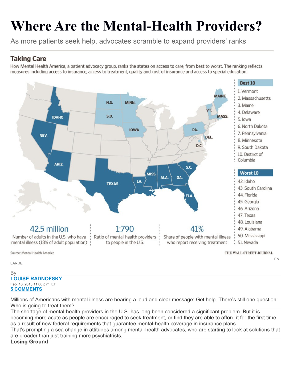 Where Are the Mental-Health Providers?