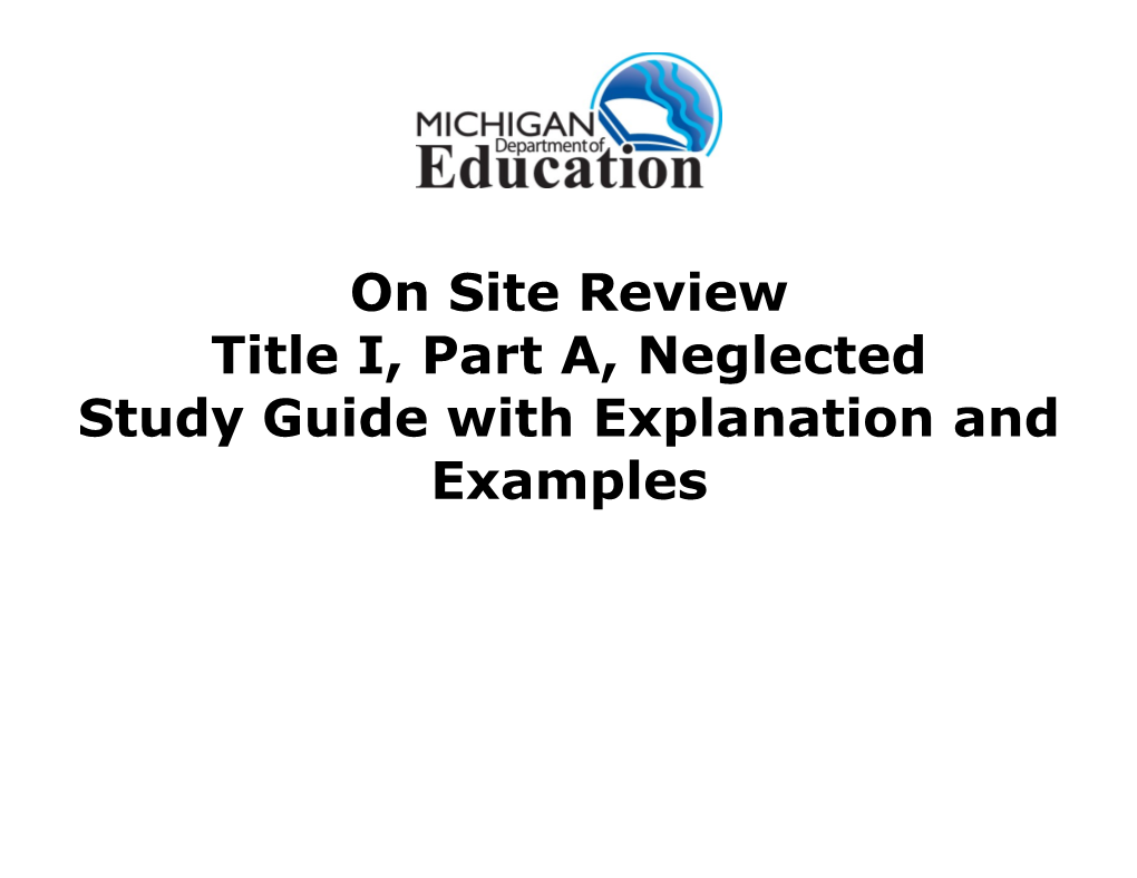 Study Guide with Explanation and Examples