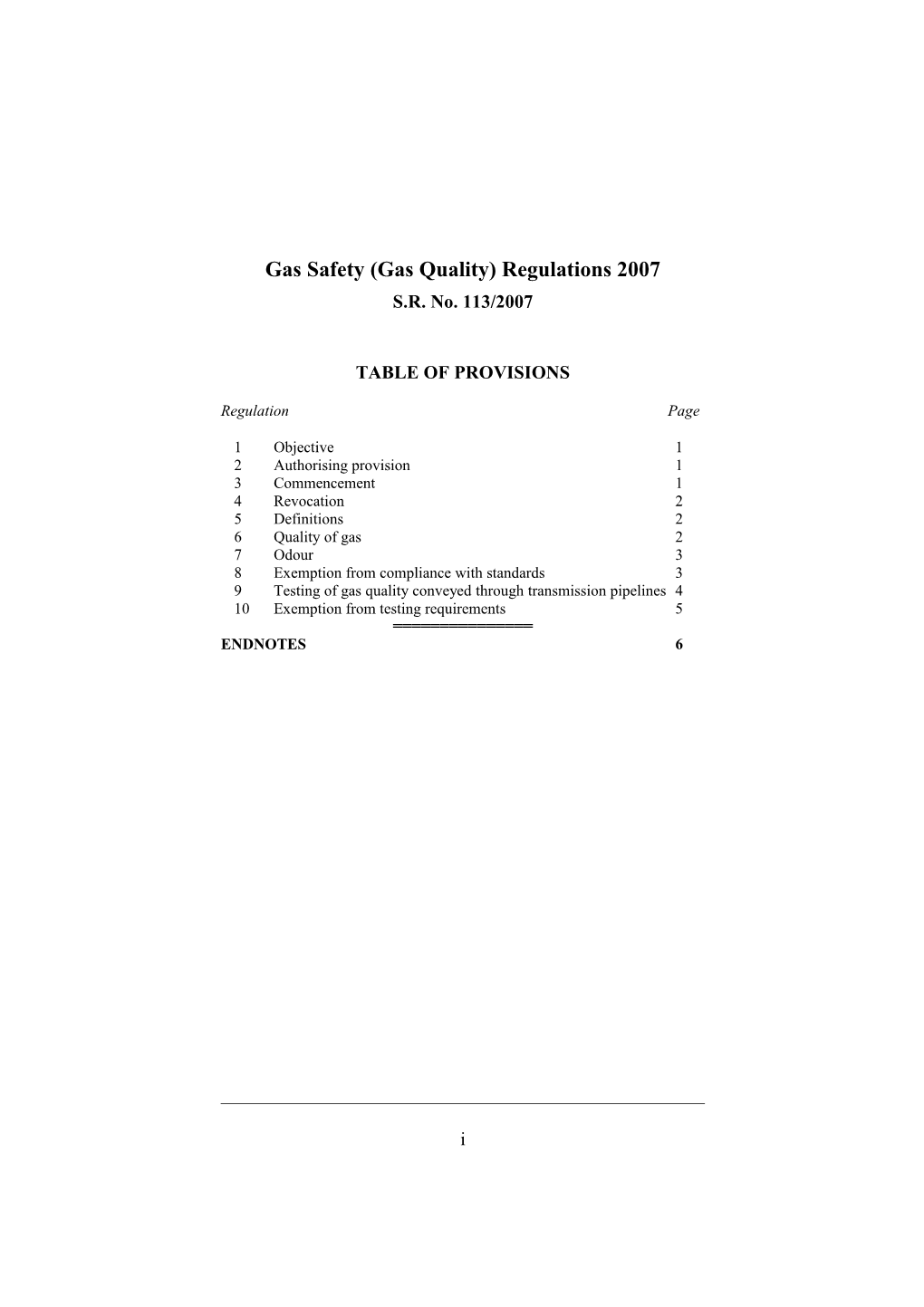 Gas Safety (Gas Quality) Regulations 2007