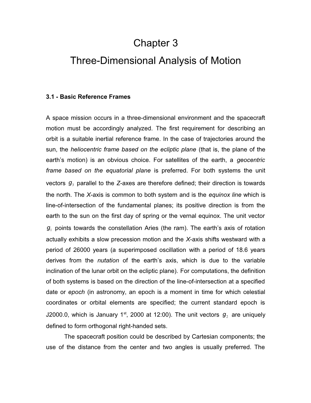 Three-Dimensional Analysis of Motion