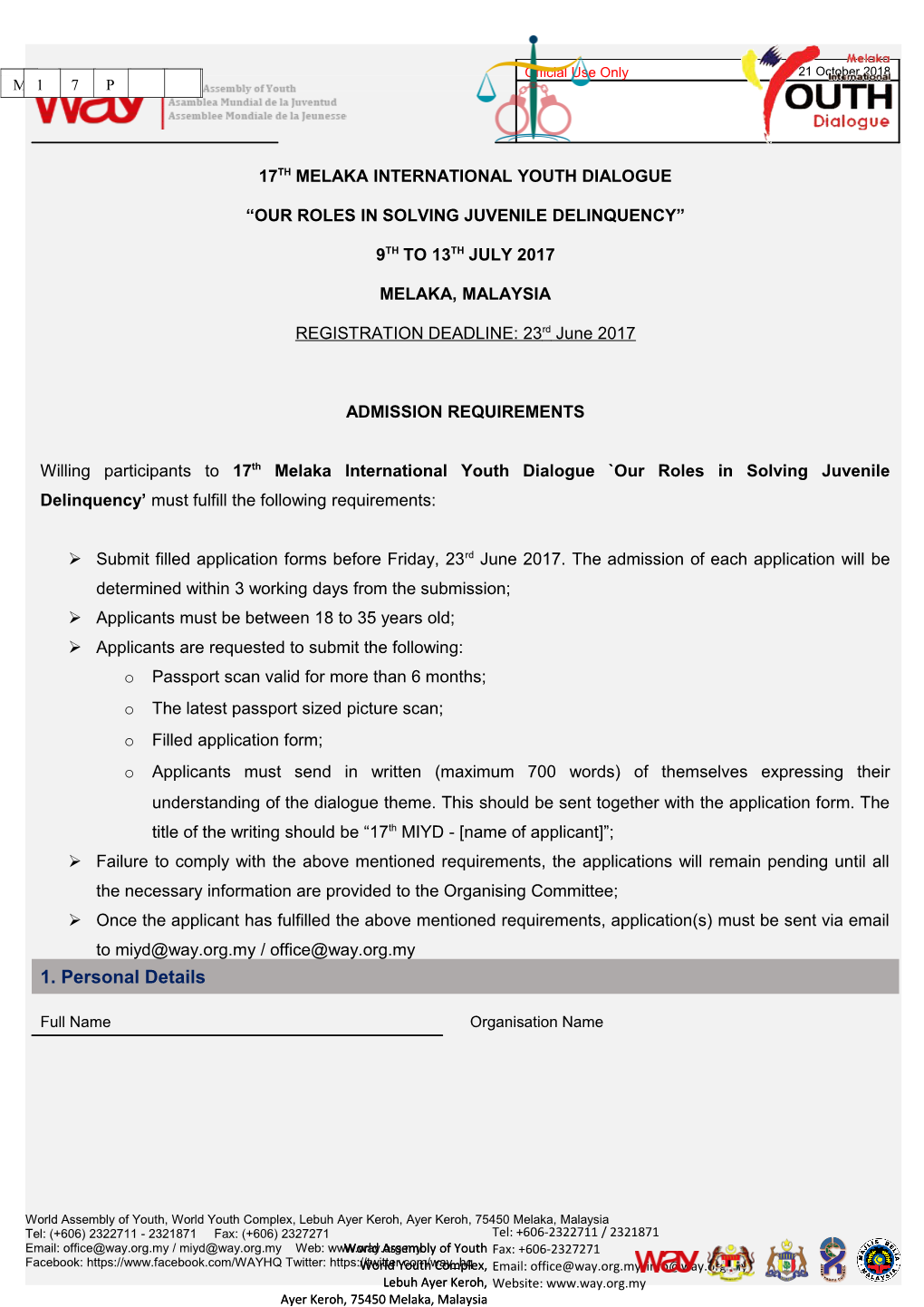 Delegates Registration Form