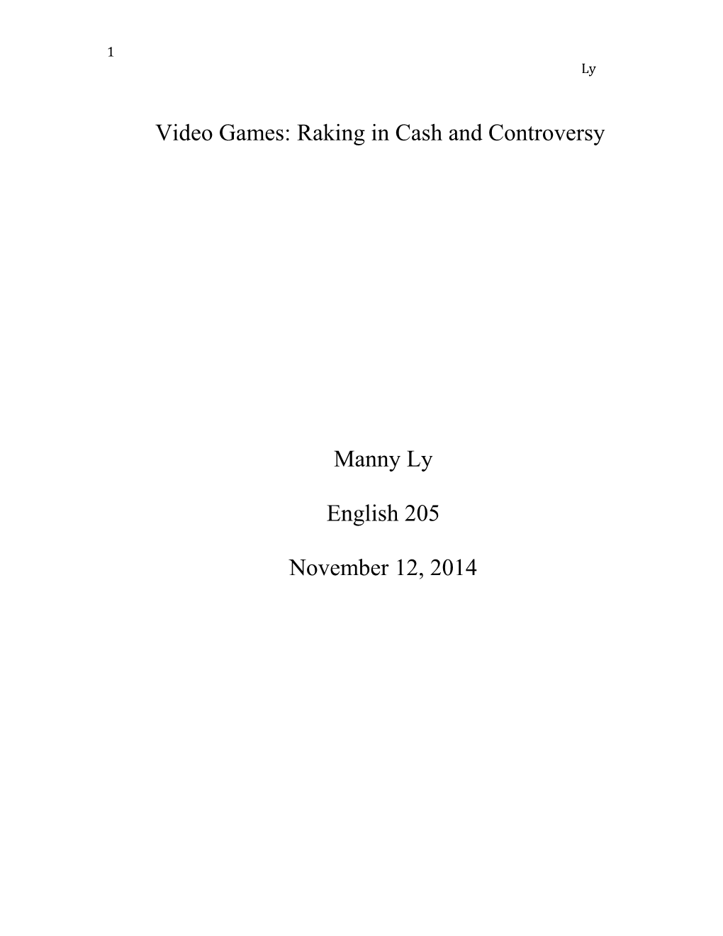 Video Games: Raking in Cash and Controversy