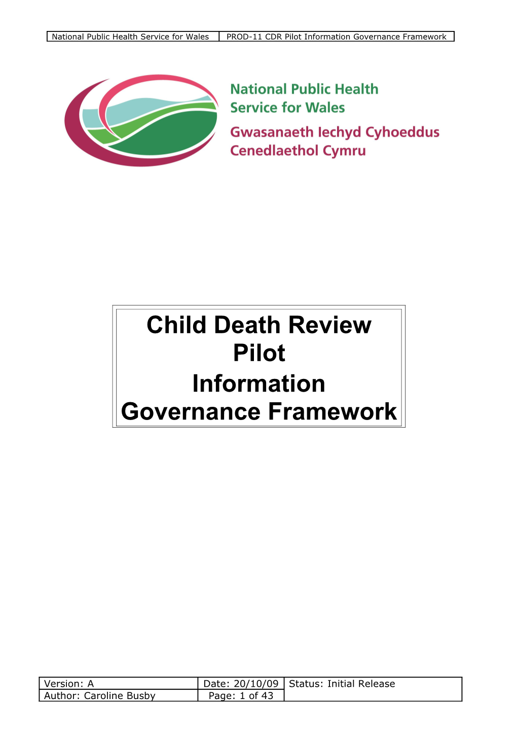 Child Death Review Pilot