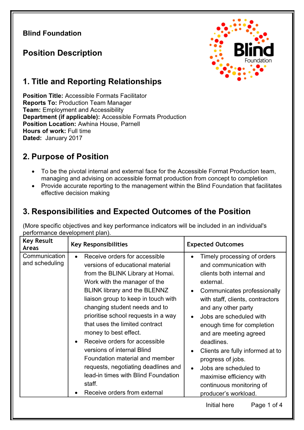 1.Title and Reporting Relationships