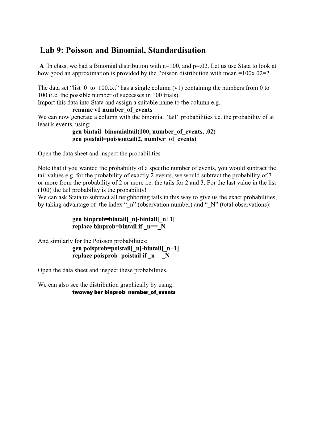 Lab 6: Stratification and Standardisation