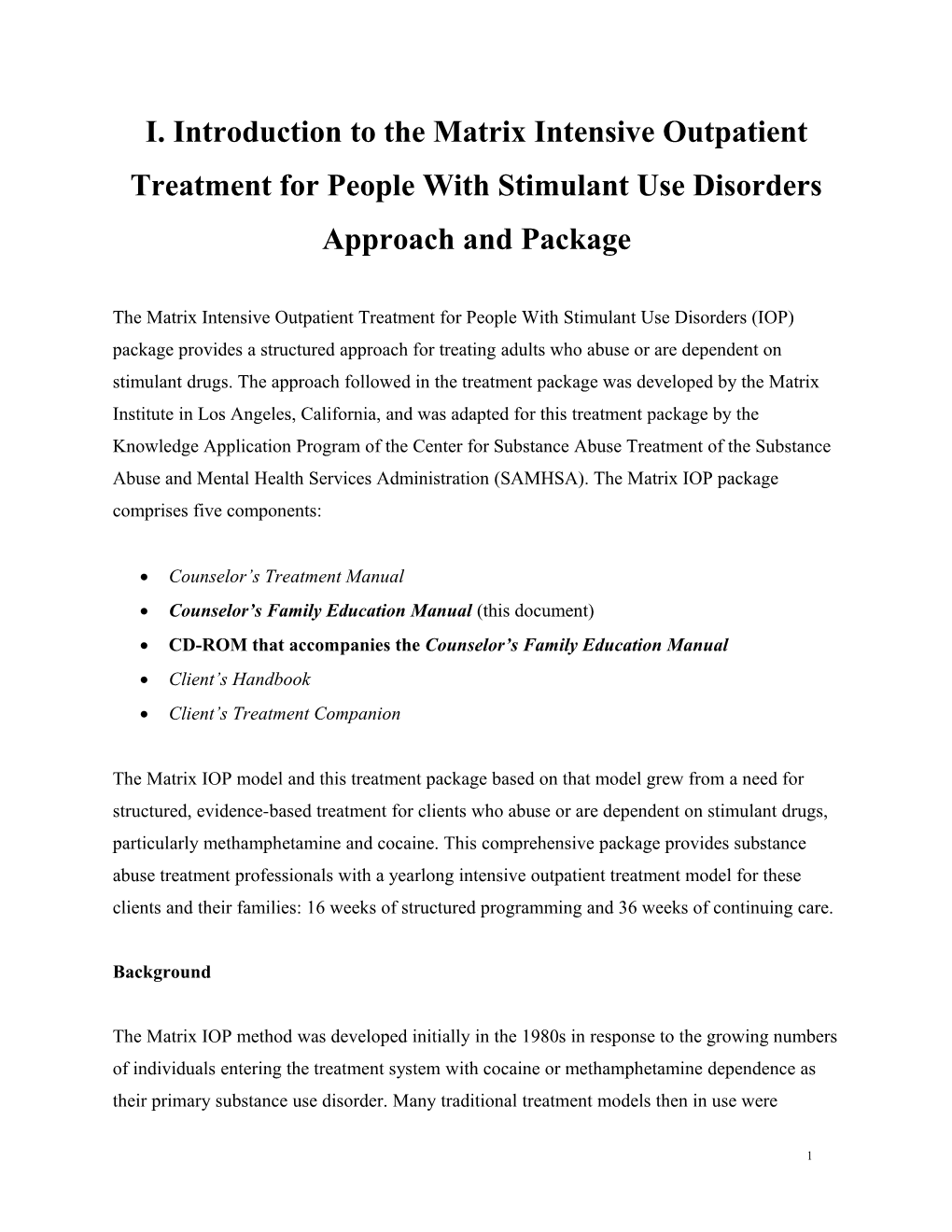 Intensive Outpatient Treatment for Stimulant Use