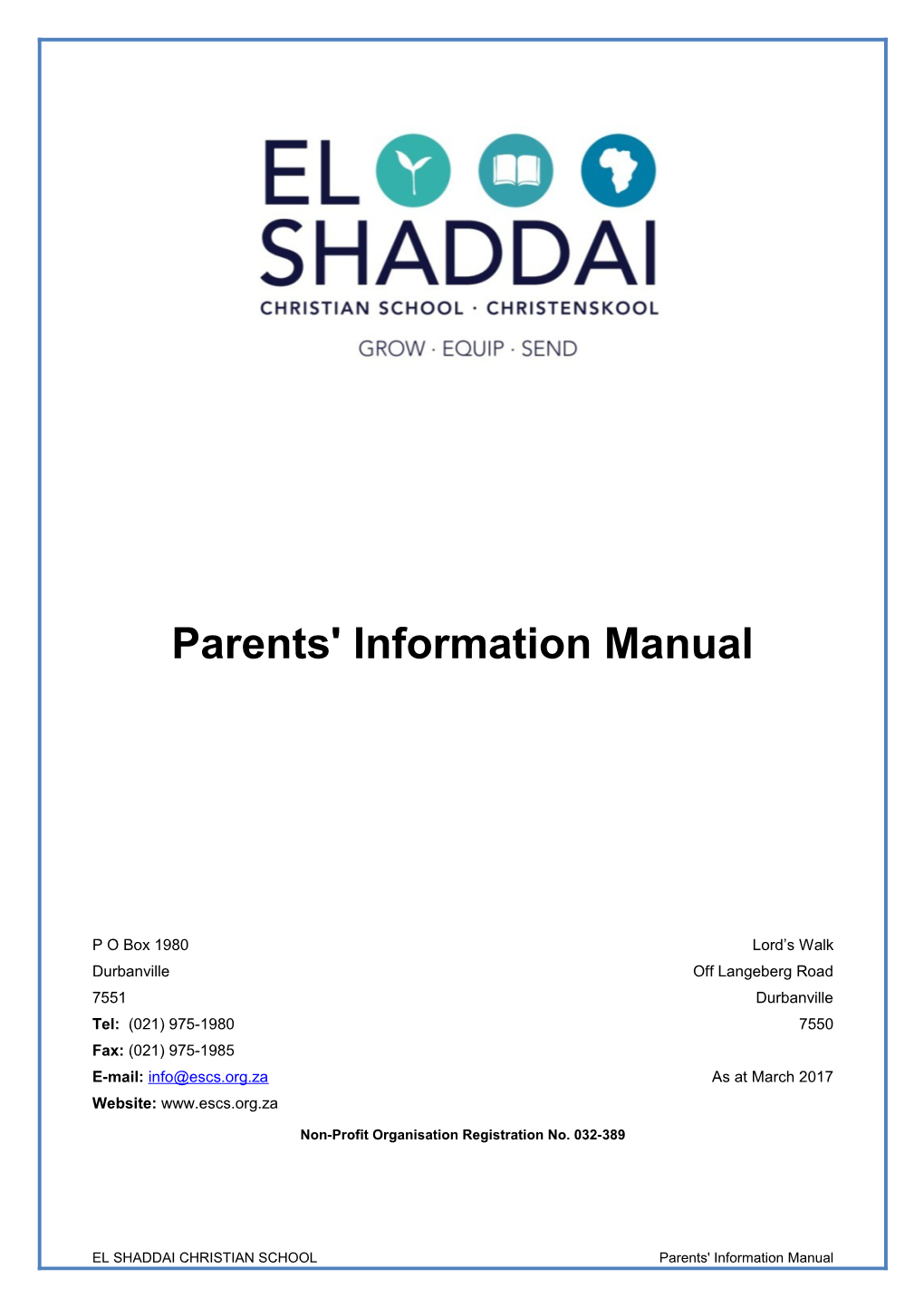 Parents' Information Manual