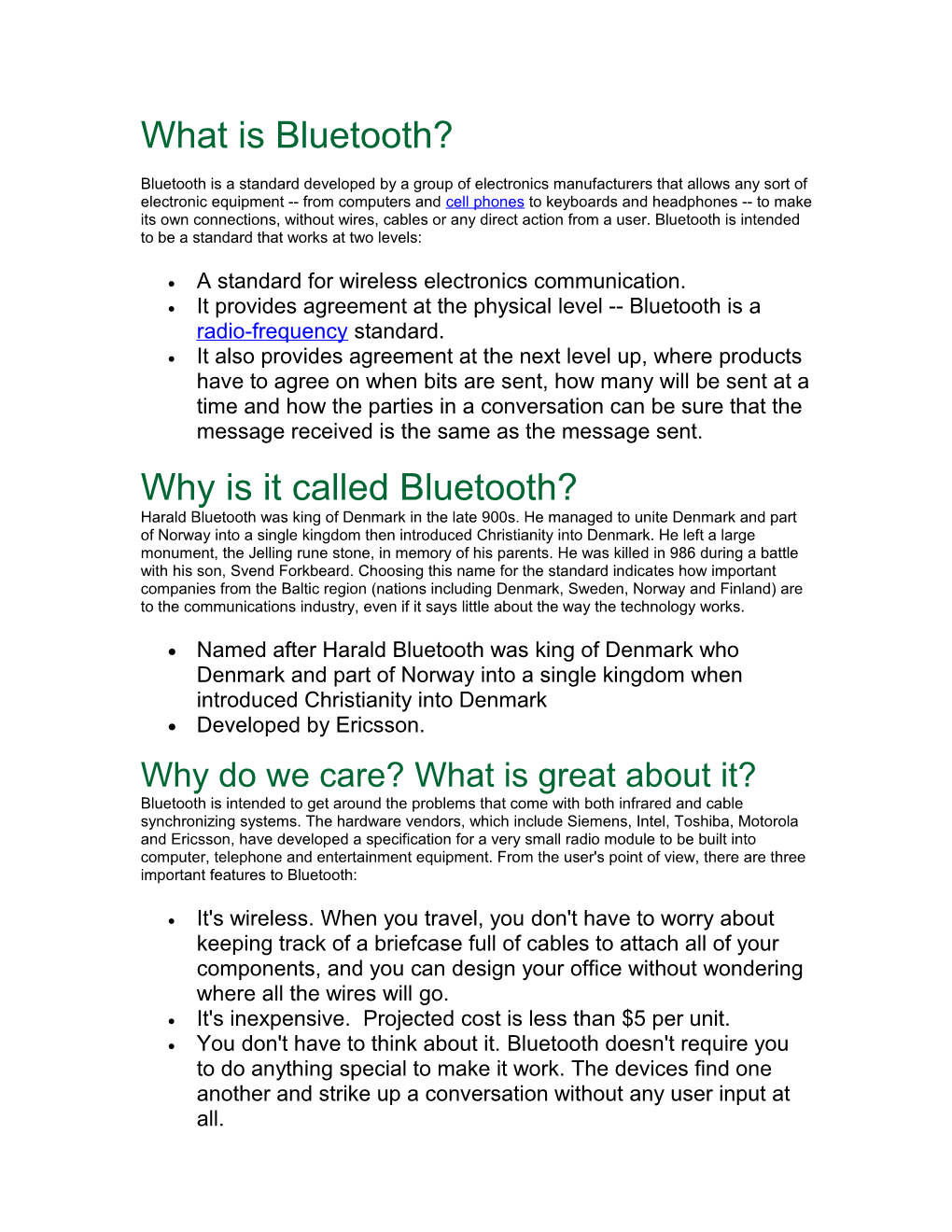 What Is Bluetooth?