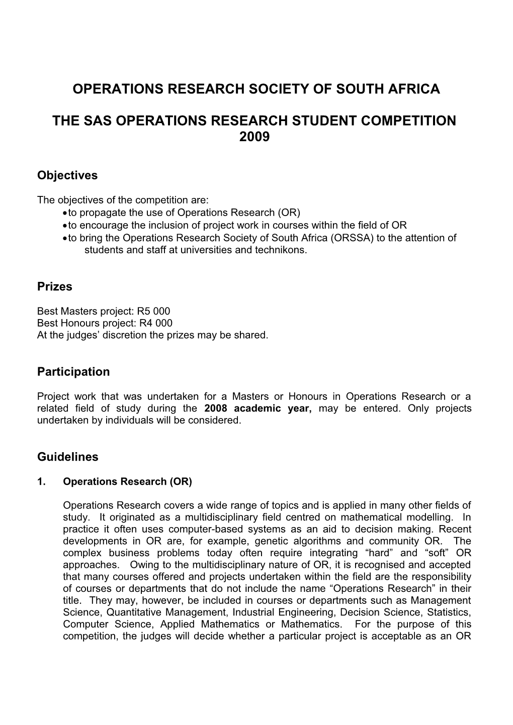 Operations Research Society of South Africa