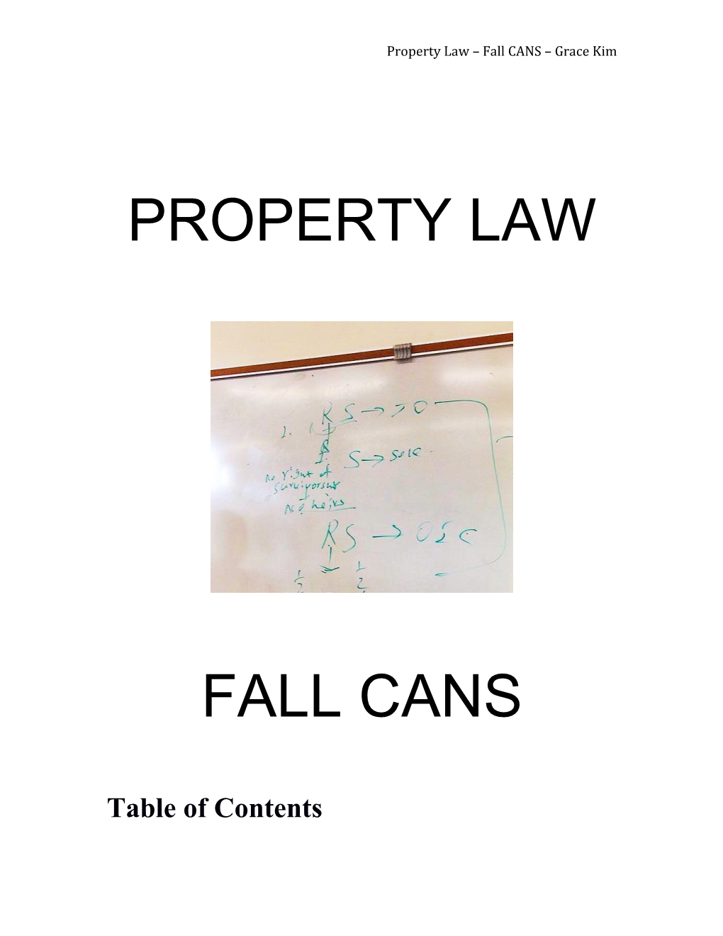 Property Law Fall CANS Grace Kim