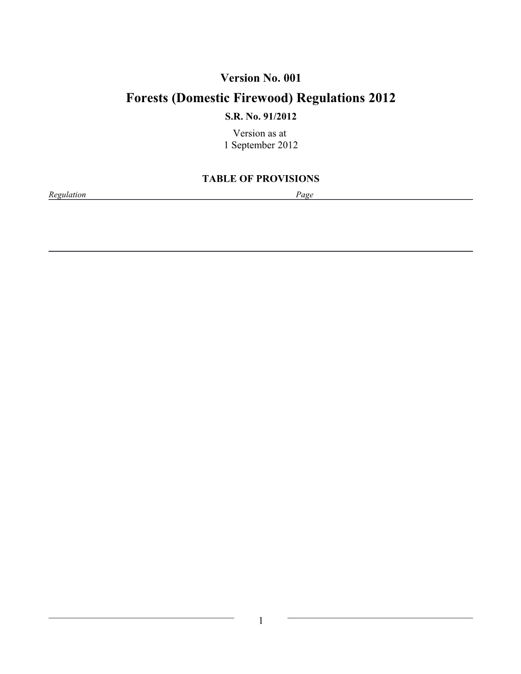 Forests (Domestic Firewood) Regulations 2012