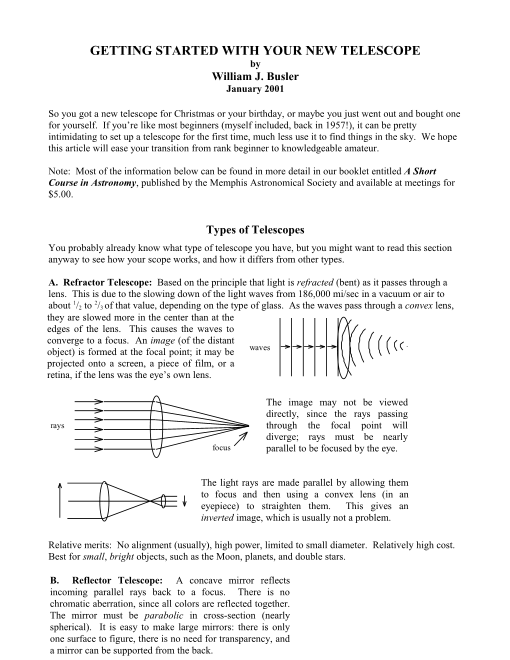 Getting Started with Your New Telescope