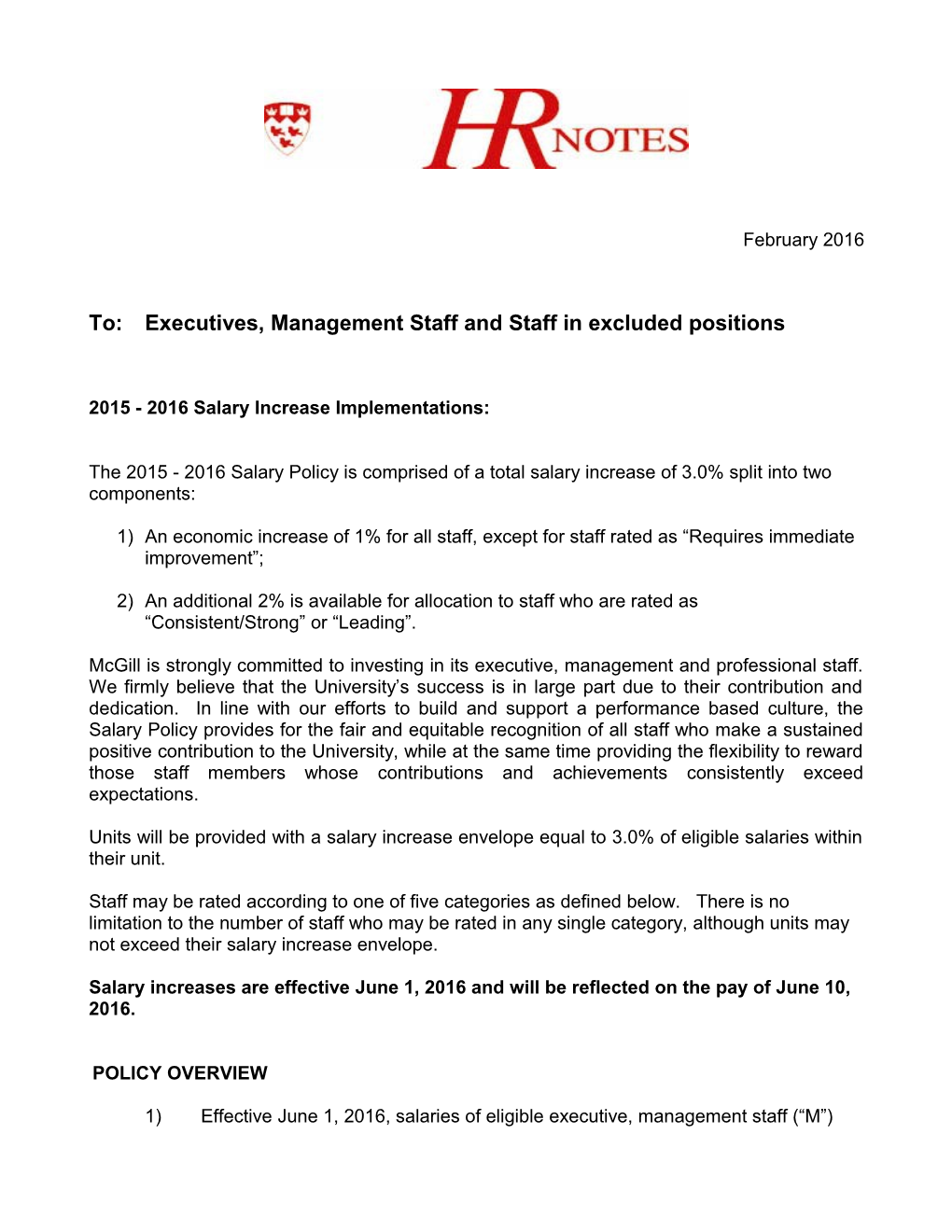 HR Notessalary Policies-October 2004