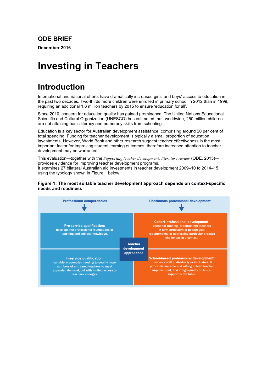 Investing in Teachers