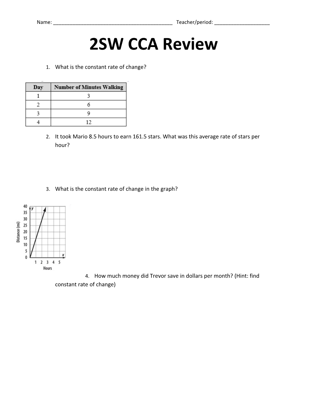 What Is the Constant Rate of Change?