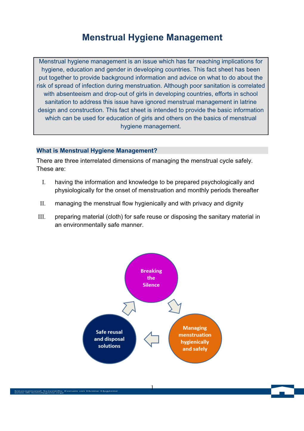 What Is Menstrual Hygiene Management?