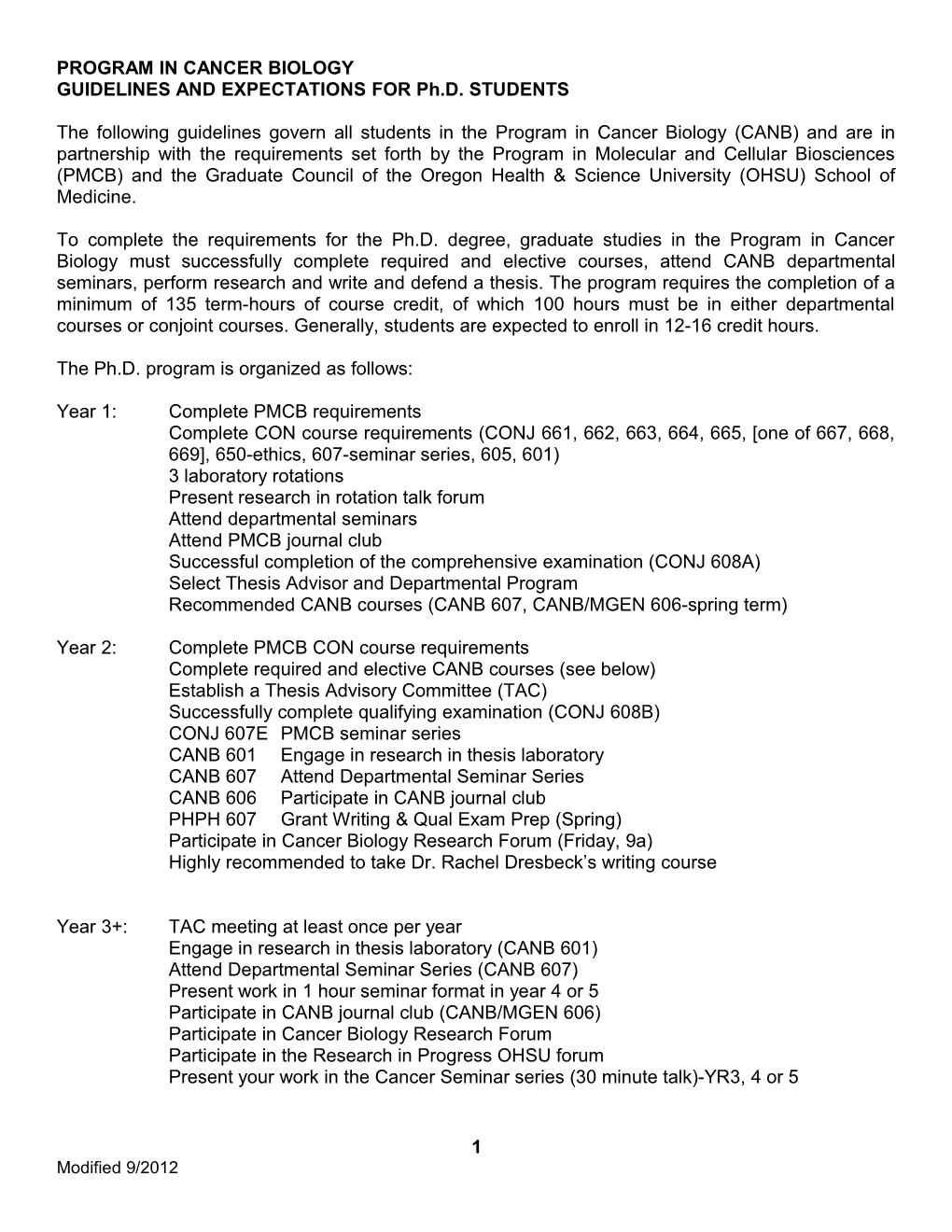 Program in Cancer Biology