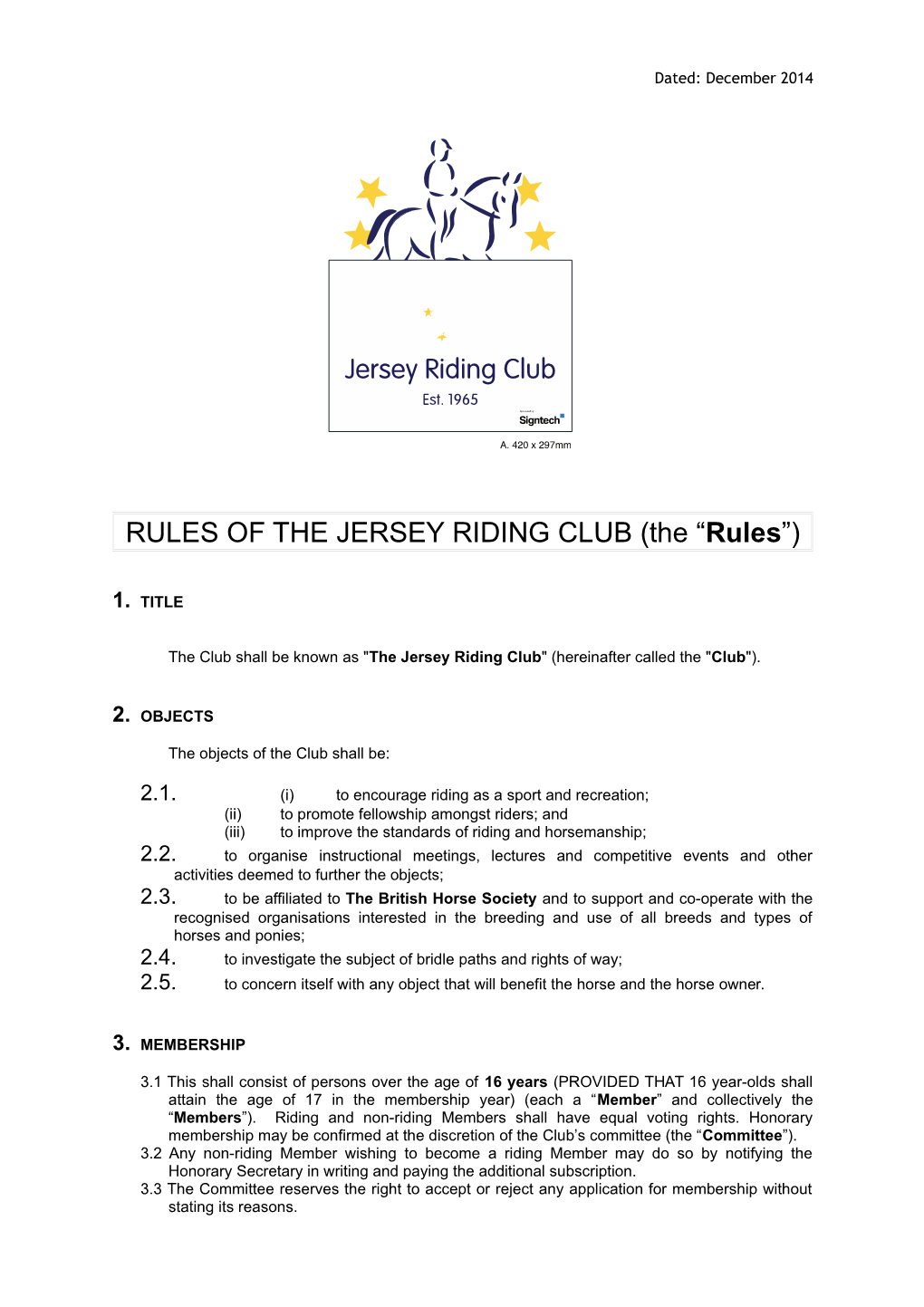 Jersey Riding Club