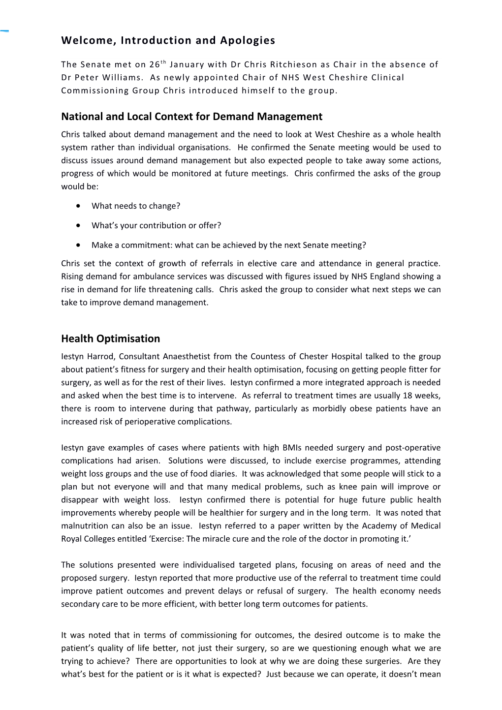 National and Local Context for Demand Management