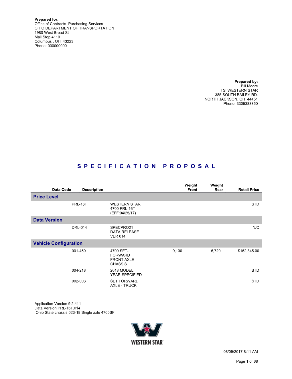 Specification Proposal