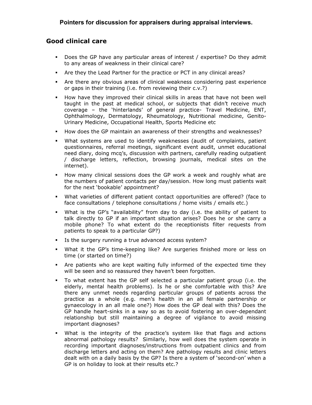 Form 4: Summary of Appraisal Discussion with Agreed Action and Personal Development Plan