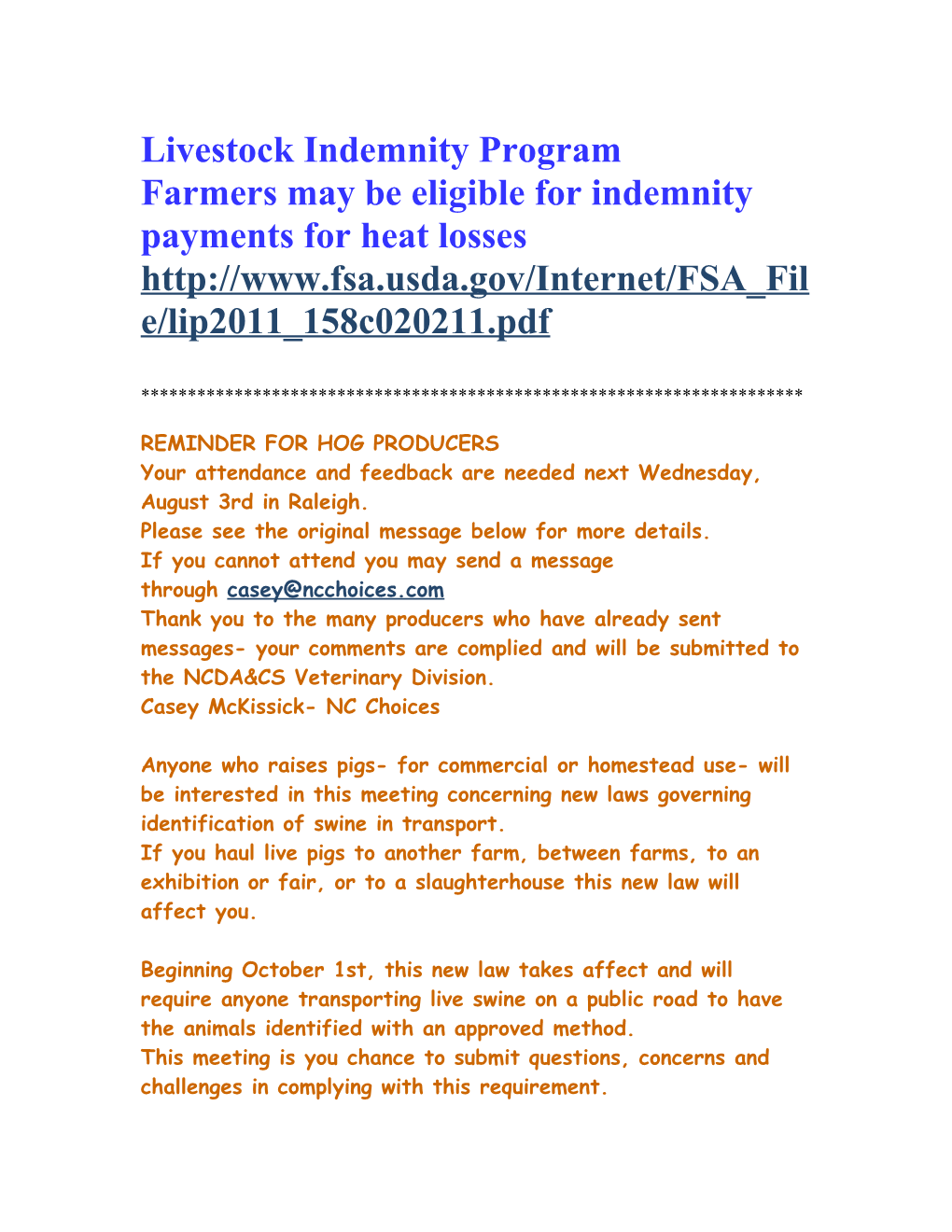 Livestockindemnity Program