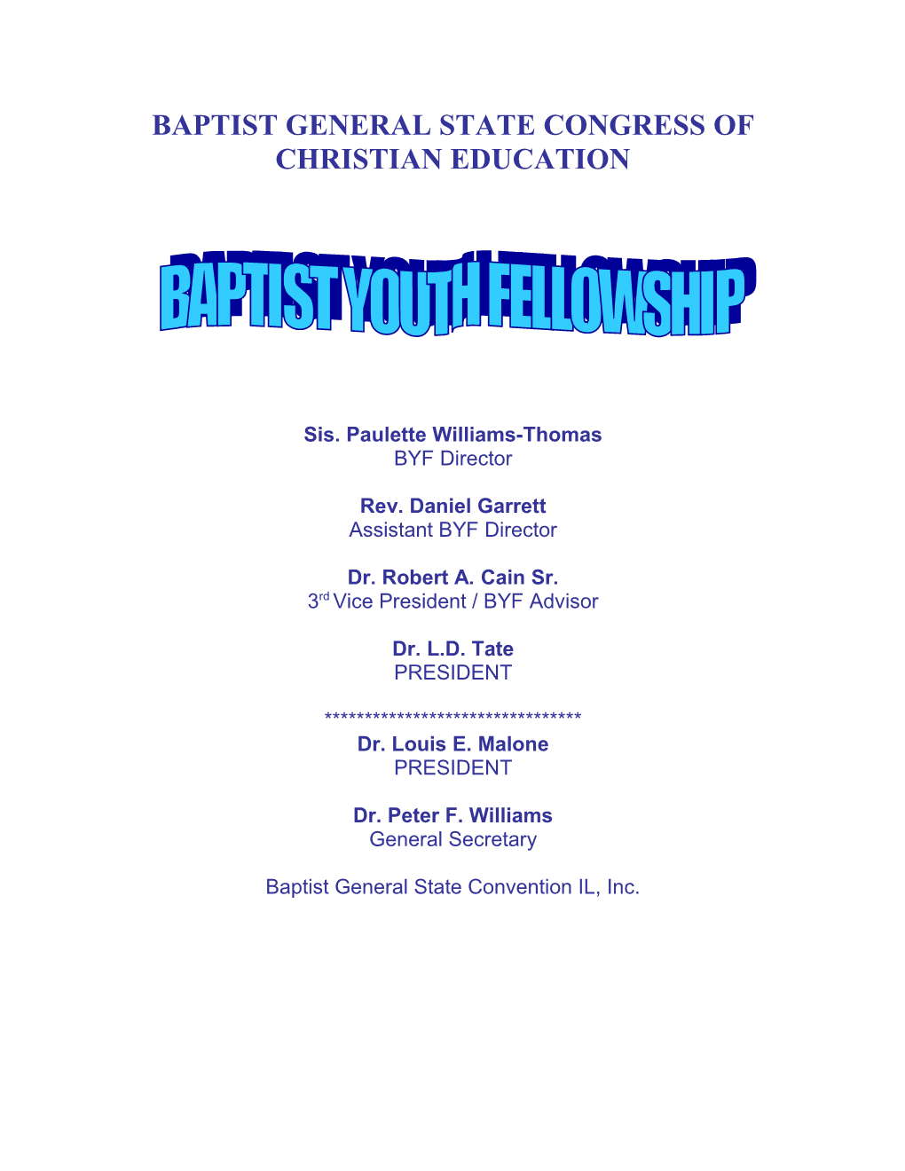Baptist General State Congress of Christian Education