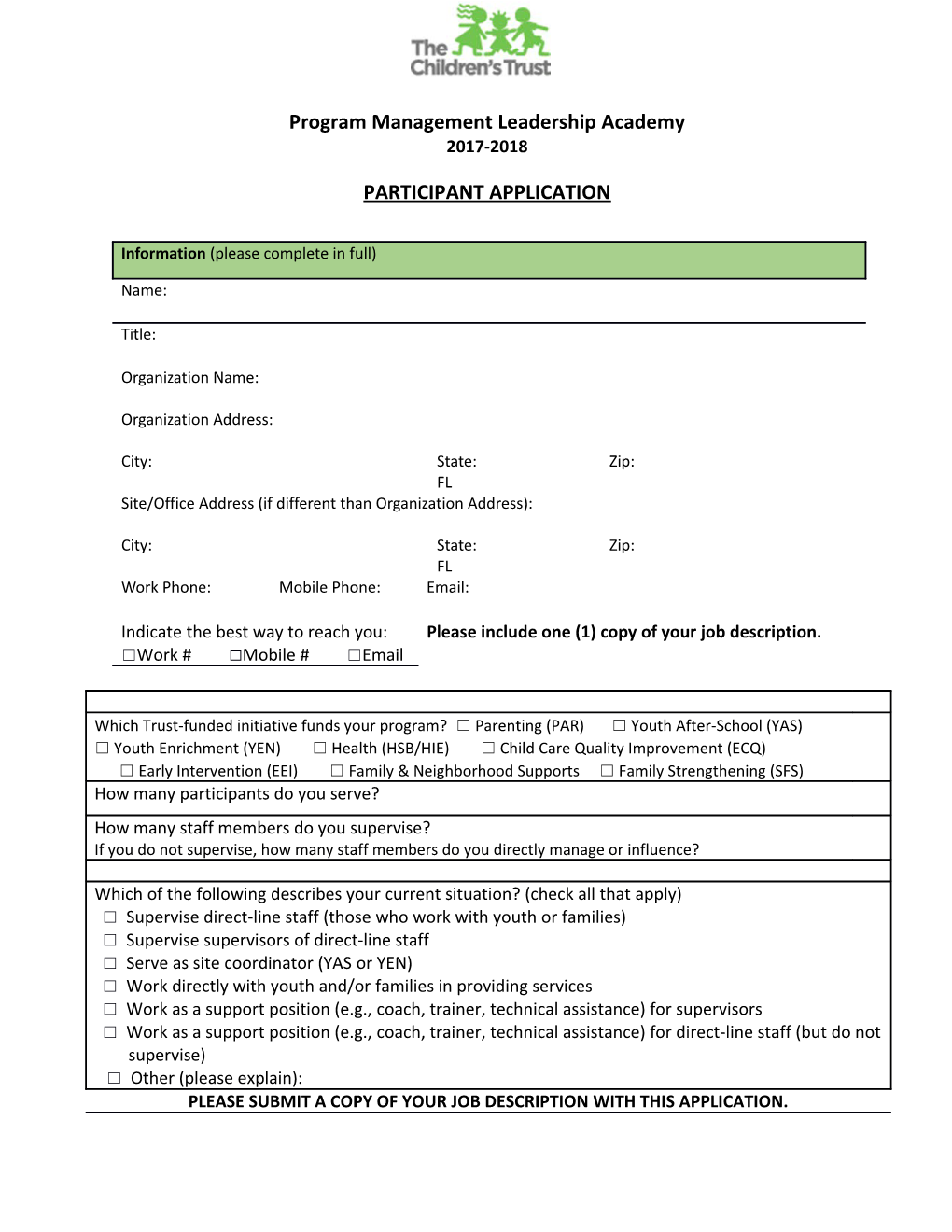 Program Management Leadership Academy