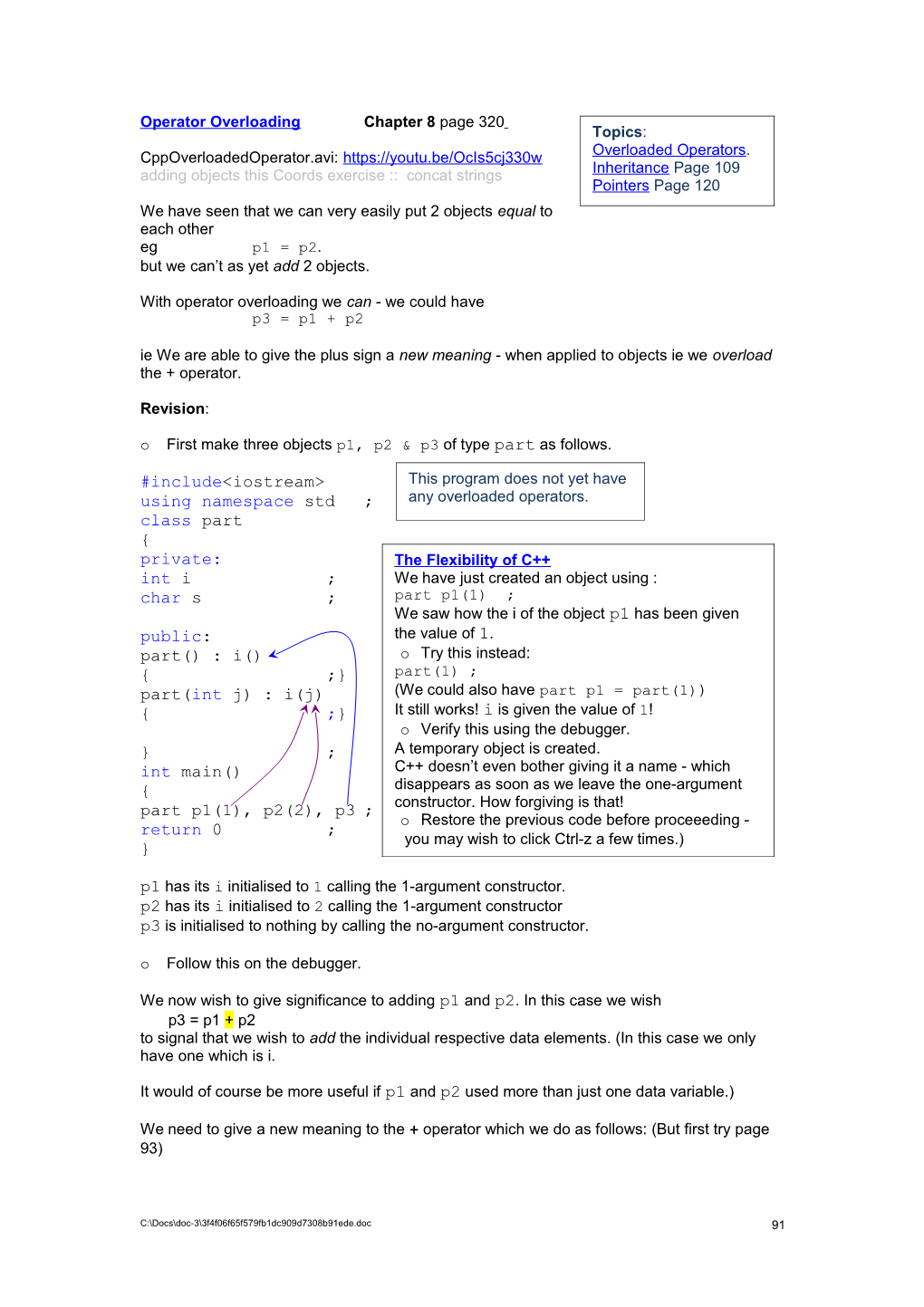 Chapter 8 Operator Overloading