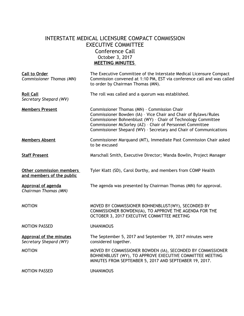 Interstate Medical Licensure Compact Commission