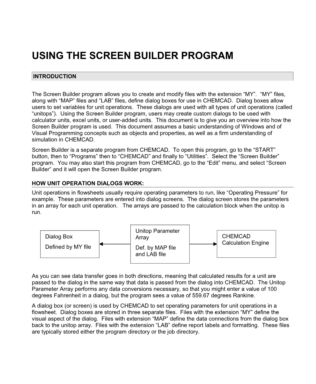 Using the Screen Builder Program
