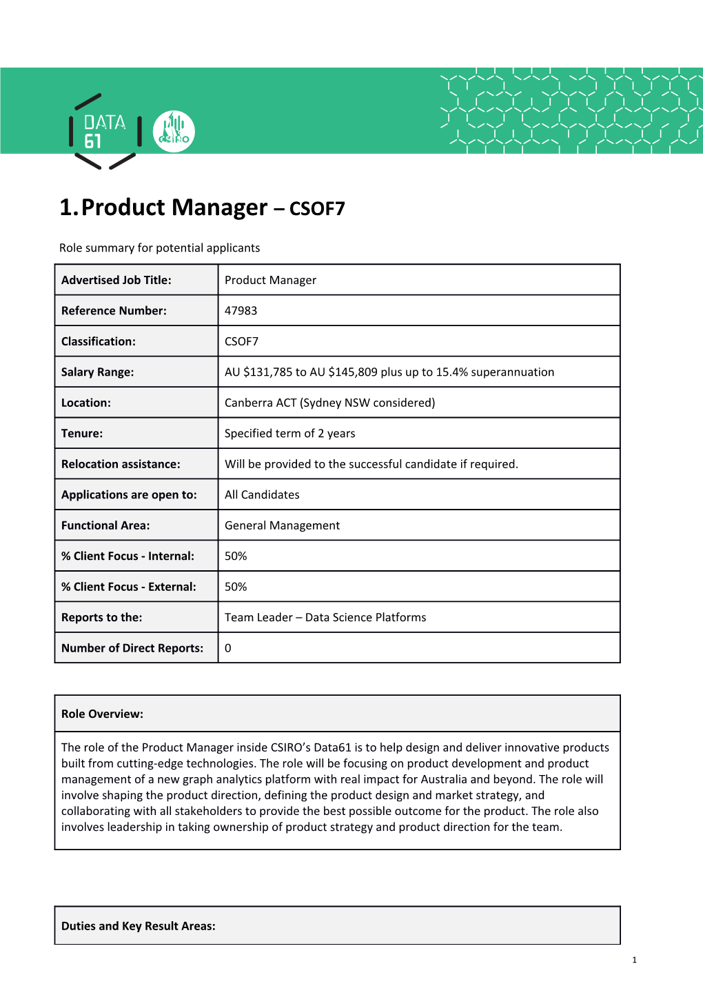 Product Manager CSOF7