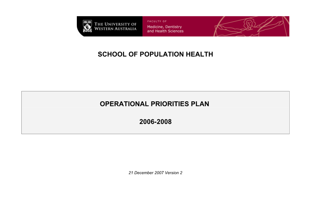 Operational Priorities Plan