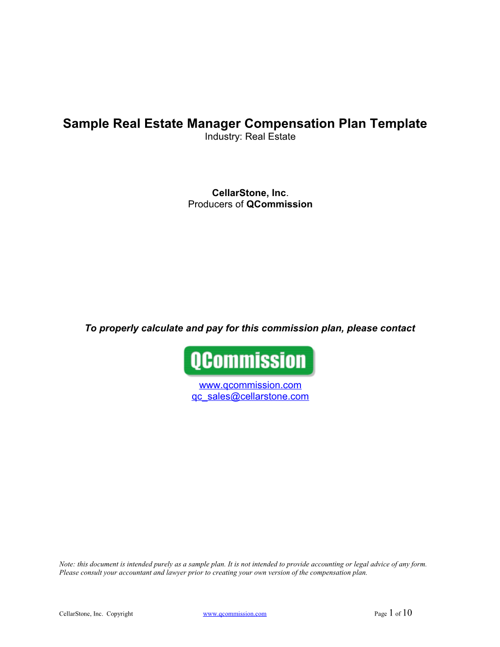 Sample Loan Officer Compensation Plan Template