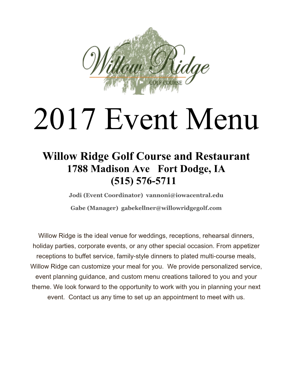 Willow Ridge Golf Course and Restaurant