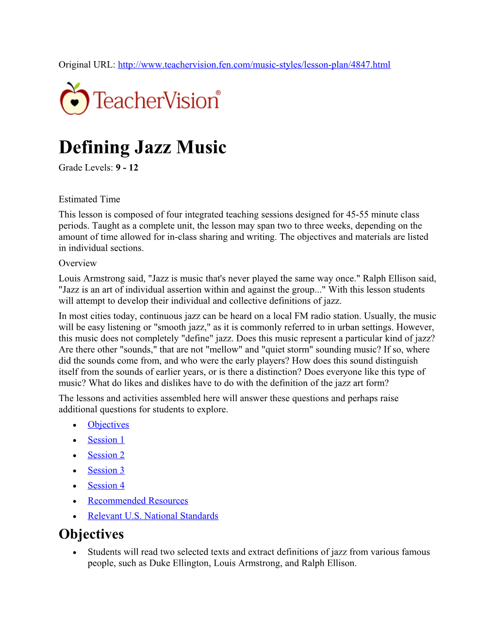 Defining Jazz Music