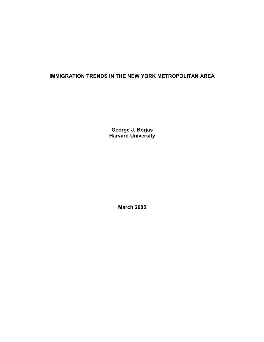 Immigration in the South, 1960-2000