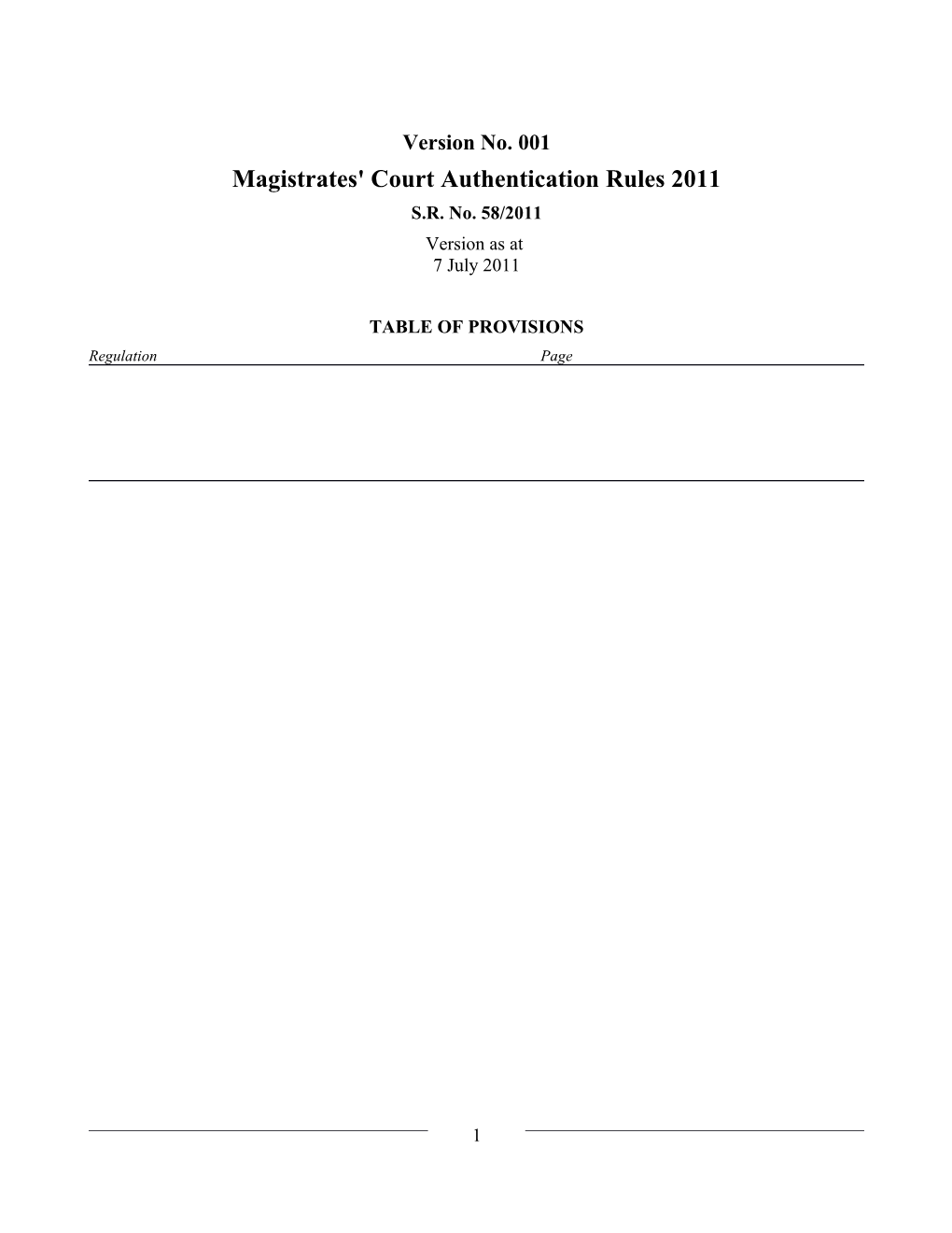 Magistrates' Court Authentication Rules 2011