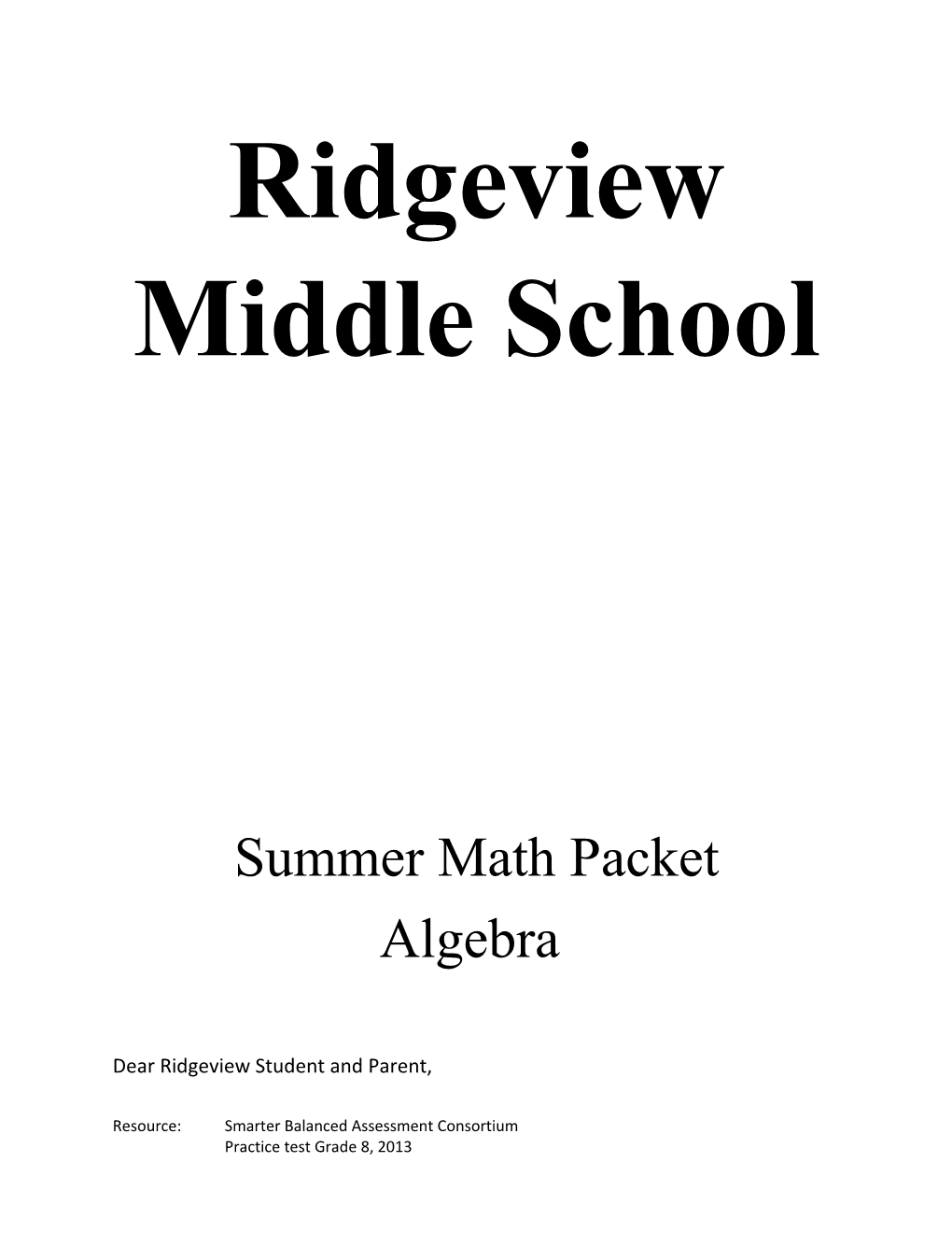 Ridgeview Middle School