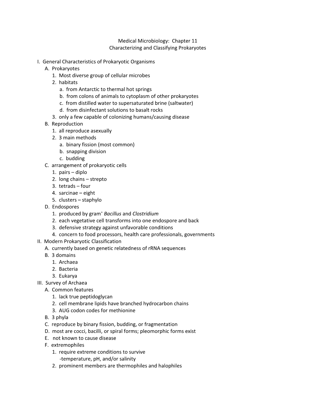 Characterizing and Classifying Prokaryotes