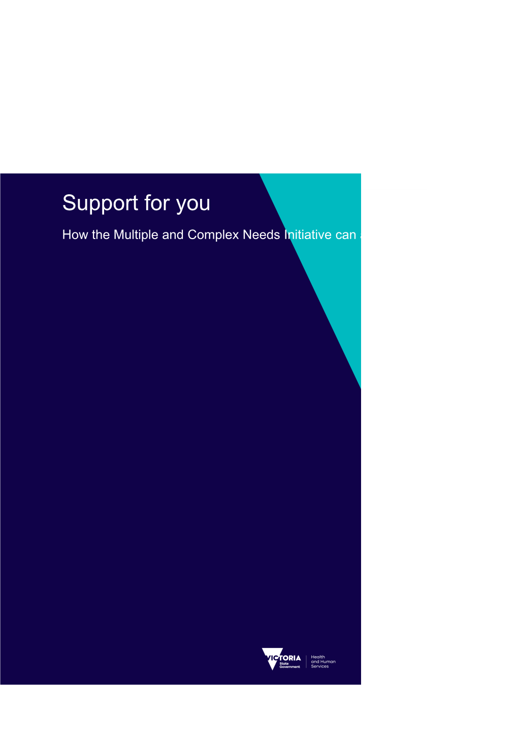 Support for You: Multiple and Complex Needs Initiative