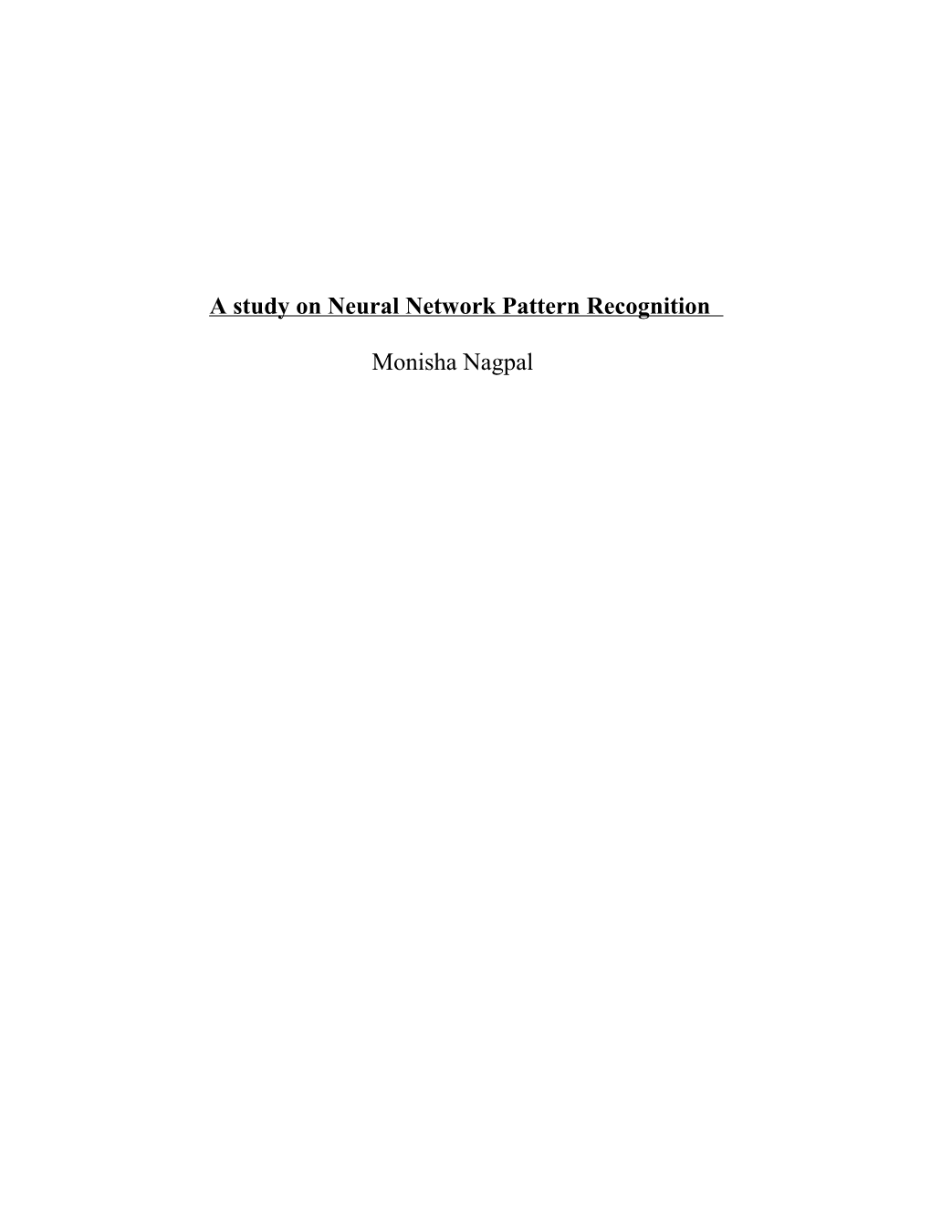 Neural Network Pattern Recognition Implementing in Infraless Network