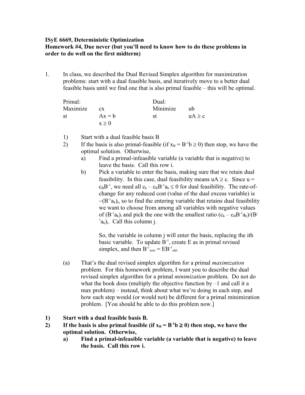 Isye 6669, Deterministic Optimization