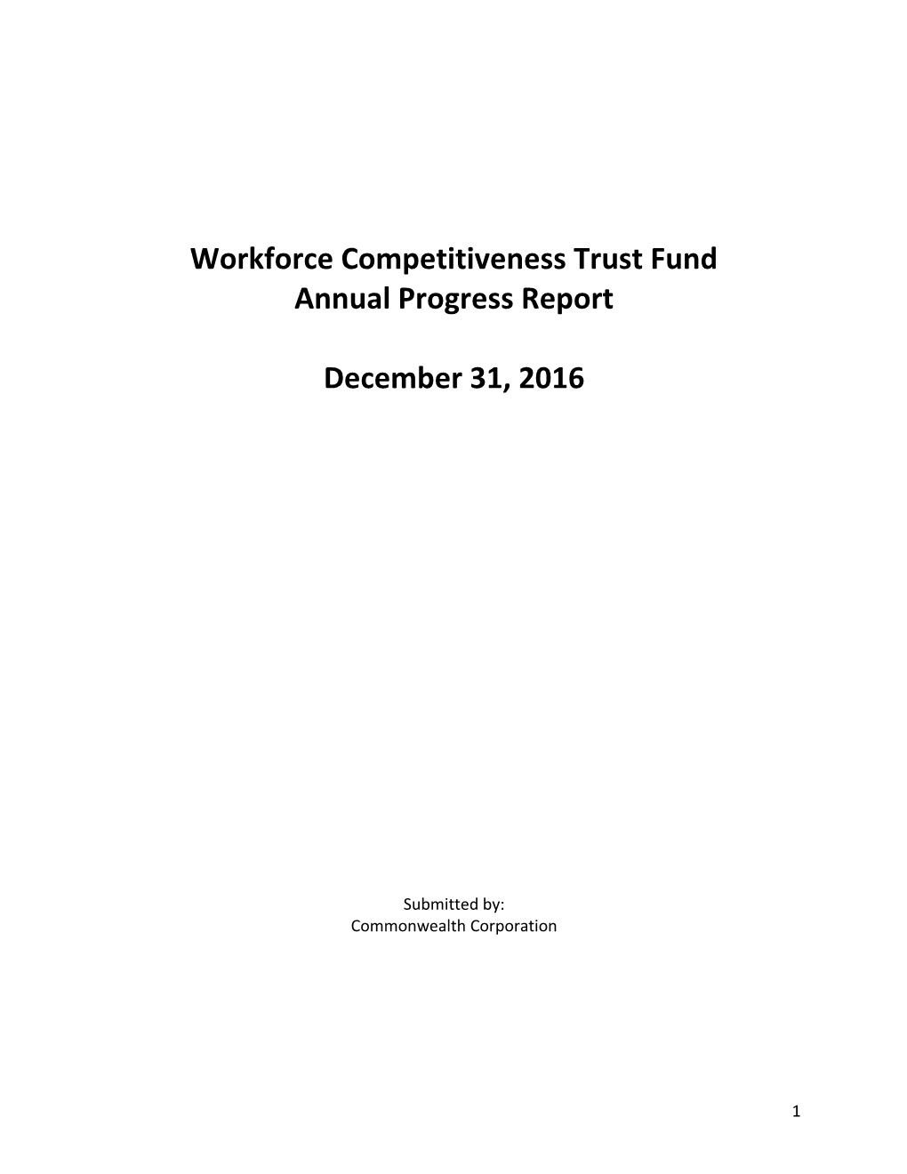 Workforce Competitiveness Trust Fund