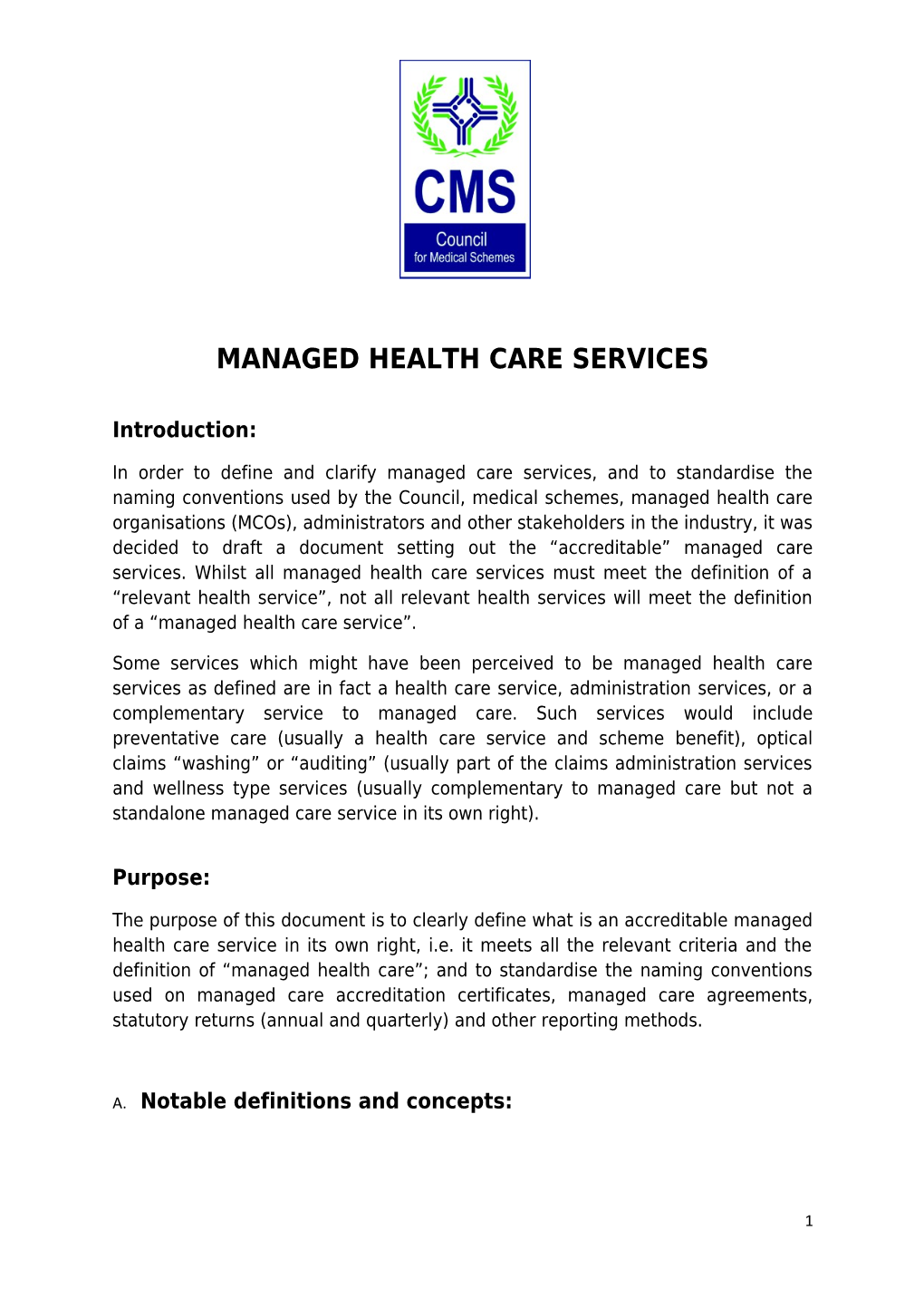 Managed Health Care Services