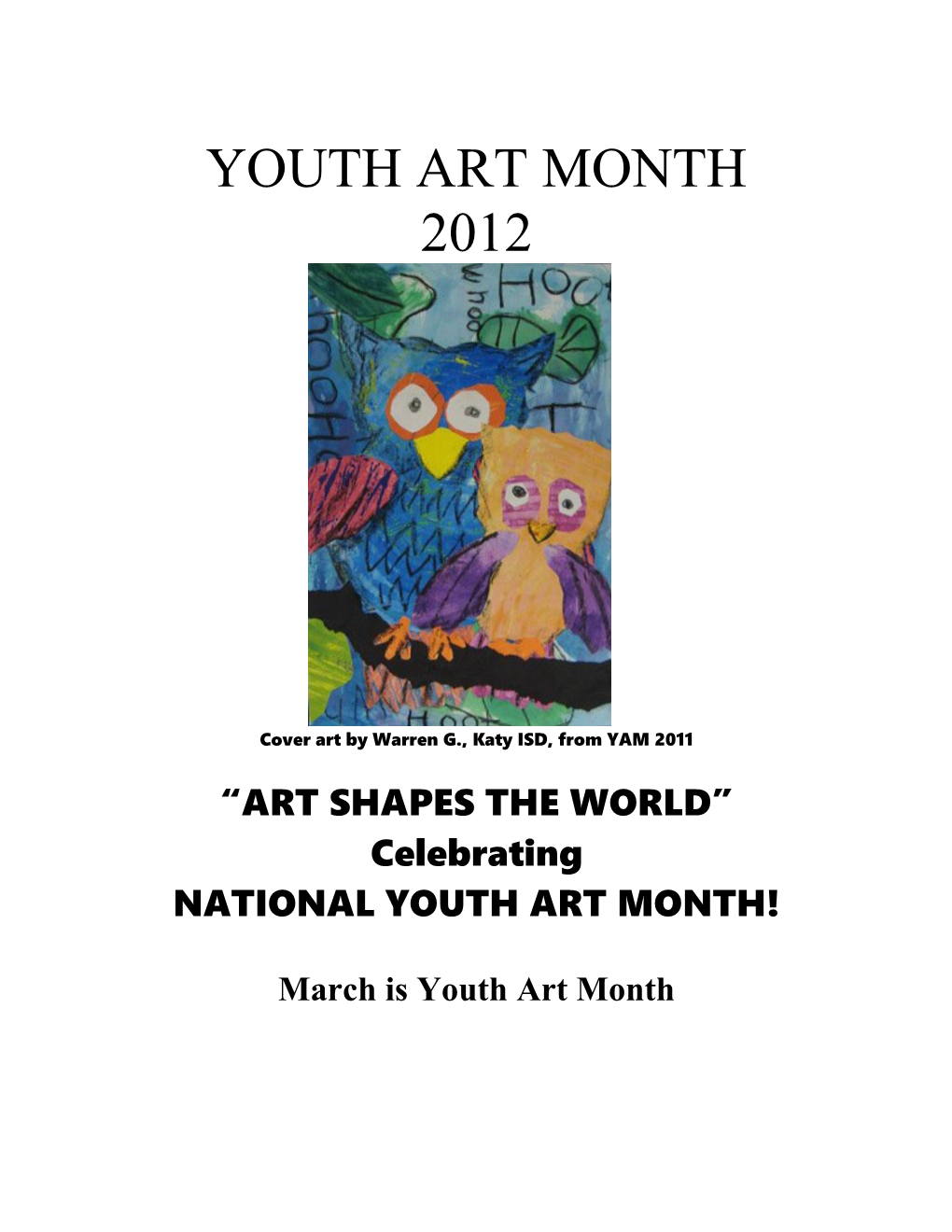 Youth Art Month