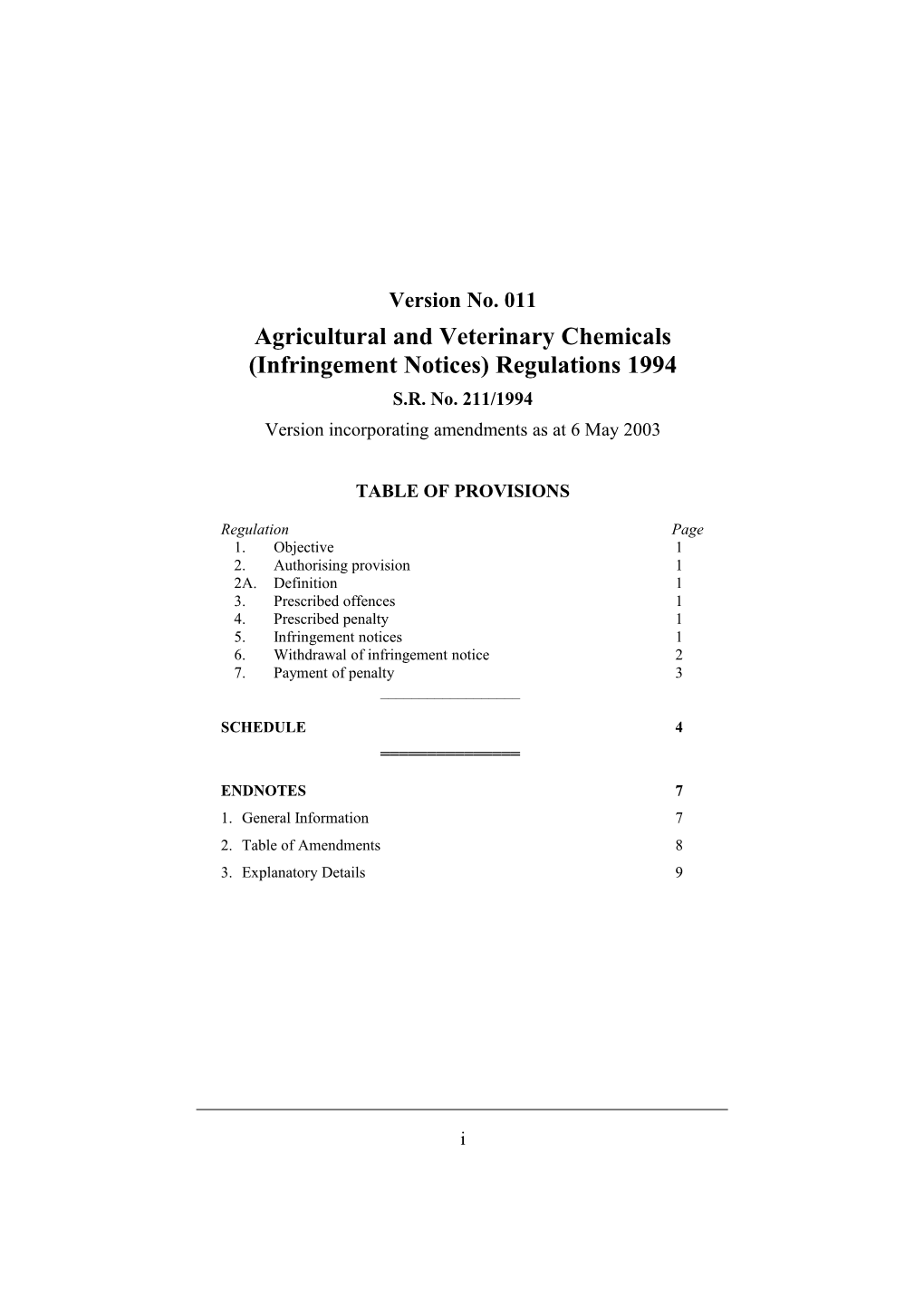 Agricultural and Veterinary Chemicals (Infringement Notices) Regulations 1994