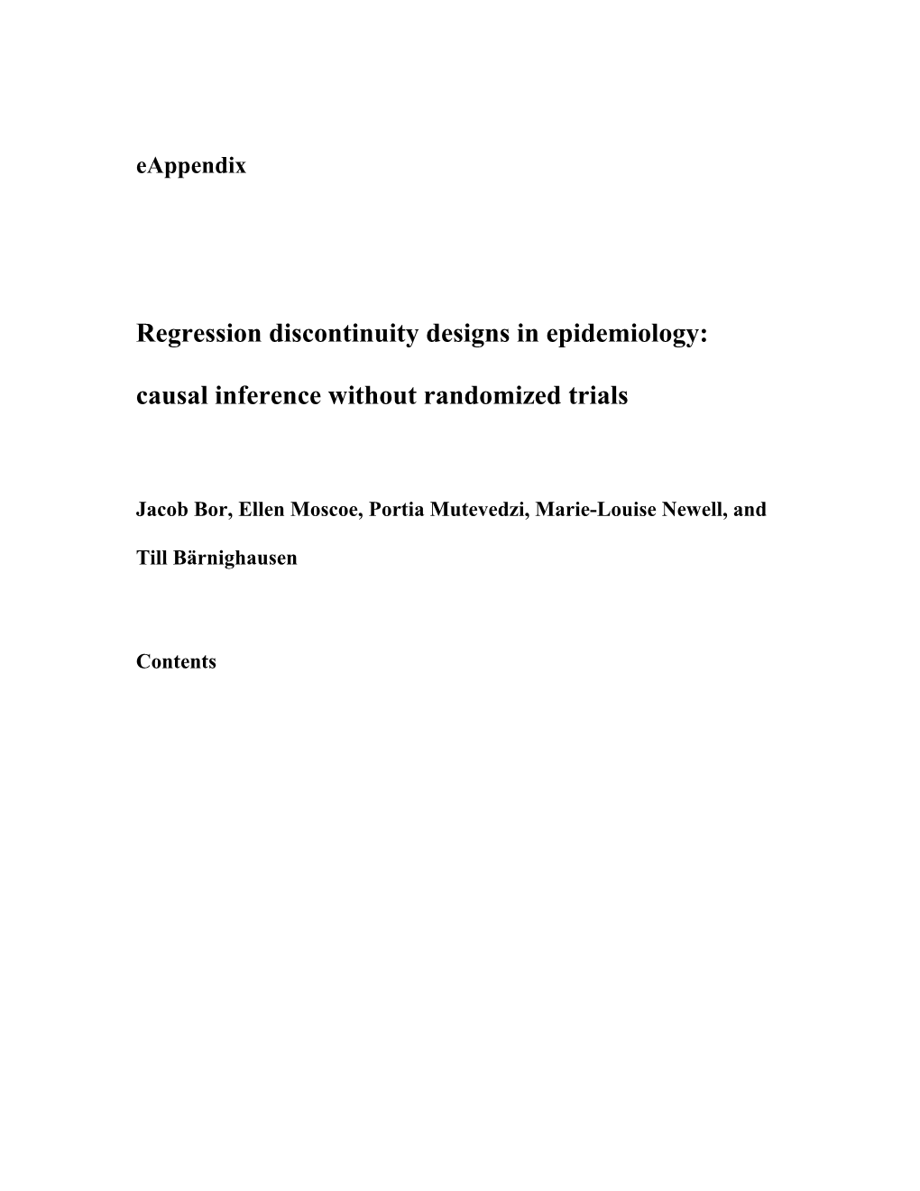 Regression Discontinuity Designs in Epidemiology: Causal Inference Without Randomized Trials