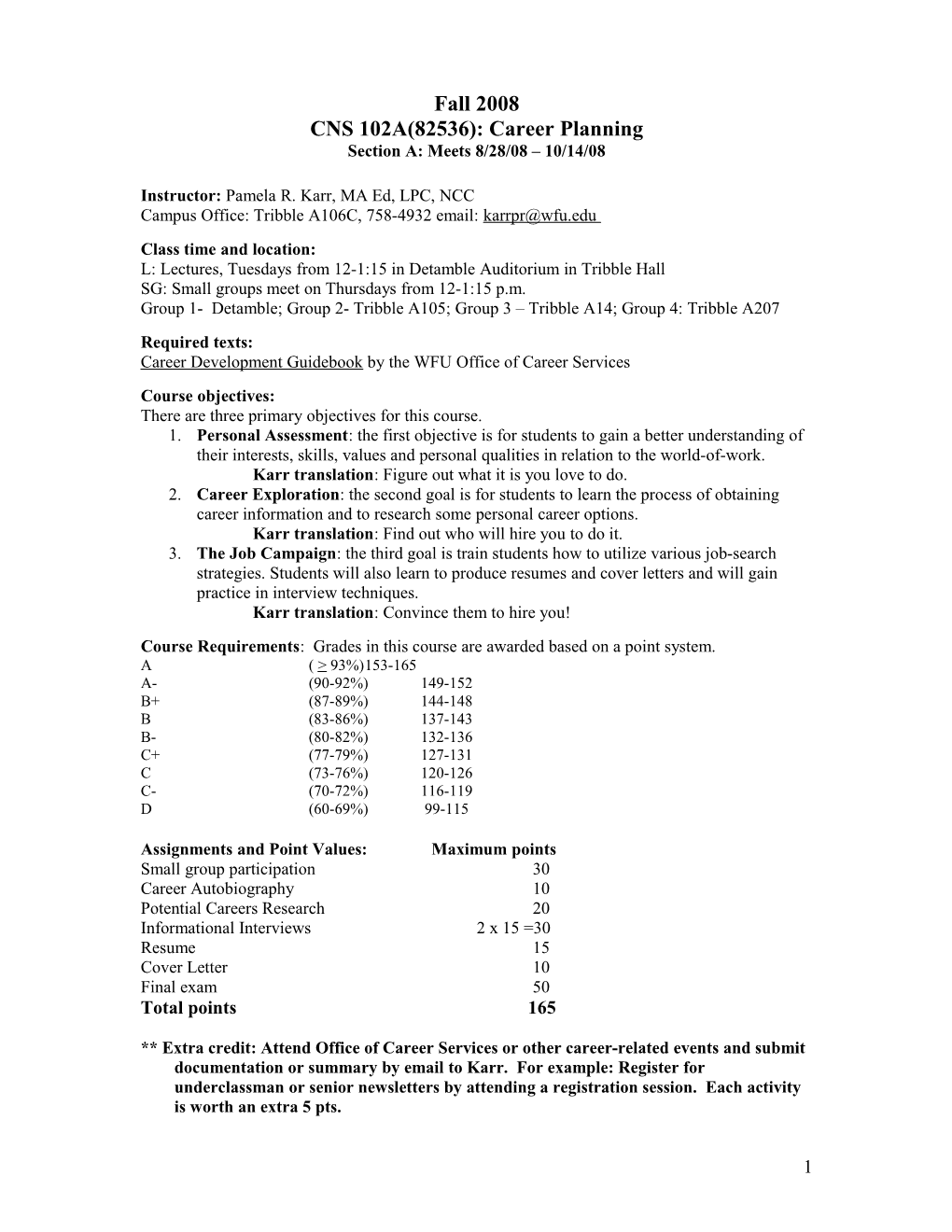 CNS 102A(82536): Career Planning